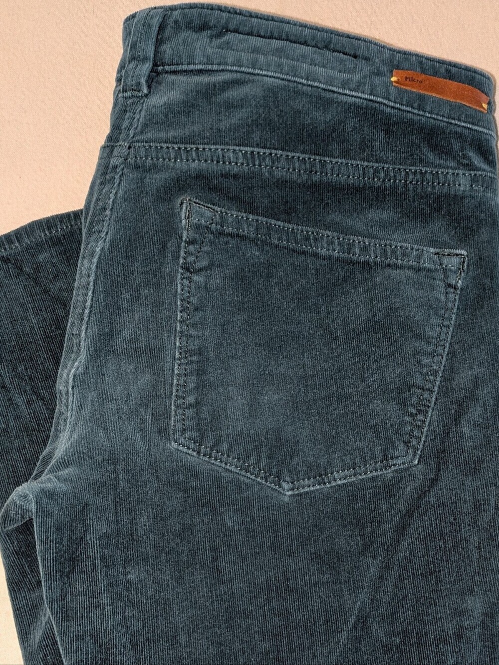 Pilcro and the Letterpress Anthropologie Corduroy Pants in Dark Teal